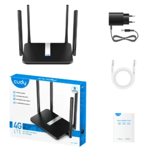 Router wireless dual band Cudy LT500, 2.4/5 GHz, 4G, 867 Mbps, slot SIM